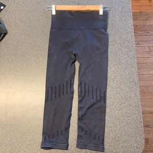 Grey mineral wash workout capris size small